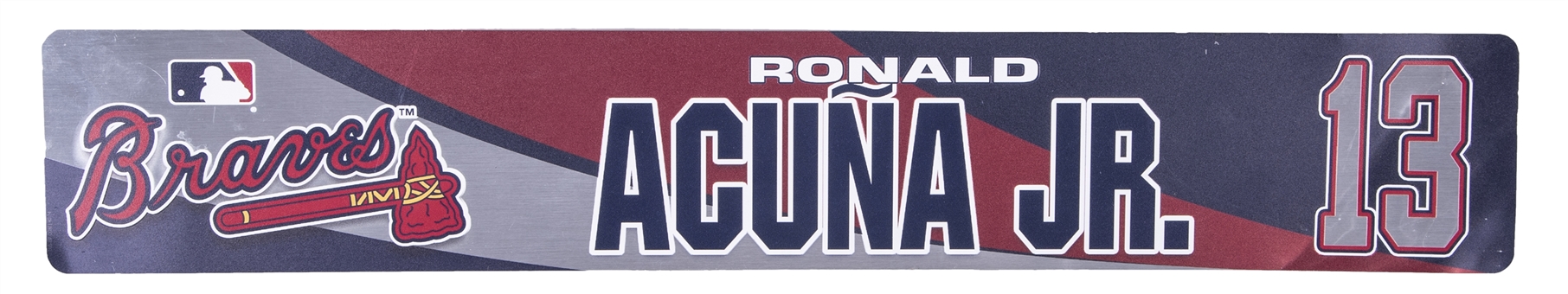 2018 Ronald Acuna Home Debut Used Atlanta Braves Locker Name Plate (MLB Authenticated)